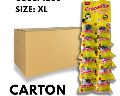 [1 CTN X  24 CARDS] CROCODILE 12'S STAINLESS STEEL SCOURER WITH CARD (1250)