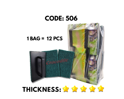 [1 BAG X 12 PCS] 1'S LARGE HEAVY DUTY NYLON BRUSH PAD WITH HANDLE (506)