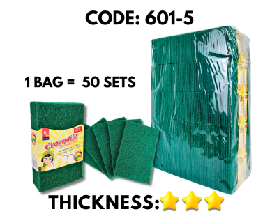 [1 BAG X 50 SETS] 5'S SCOURING PAD (601-5)