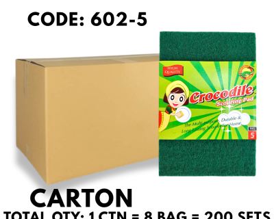 [1 CTN X 200 SETS] 5'S THICK SCOURING PAD (602-5)