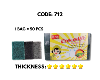 [1 BAG X 50 PCS] 1" SCOURING PAD (712)