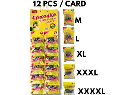 CROCODILE 12'S STAINLESS STEEL SCOURER WITH CARD