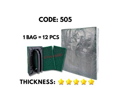 [1 BAG X 12 PCS] 1'S HEAVY DUTY NYLON BRUSH PAD WITH HANDLE (505)